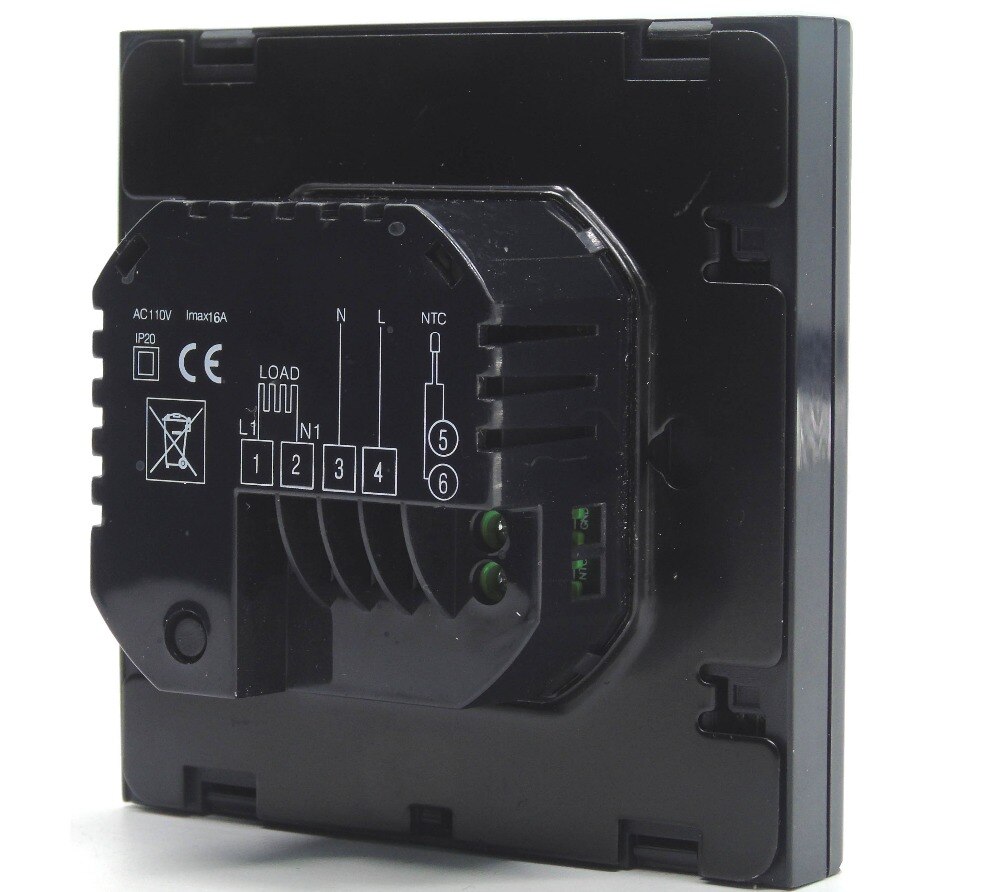 24VAC 110VAC 230VAC Programmable Touch Screen heating room thermostat for Dual sensor