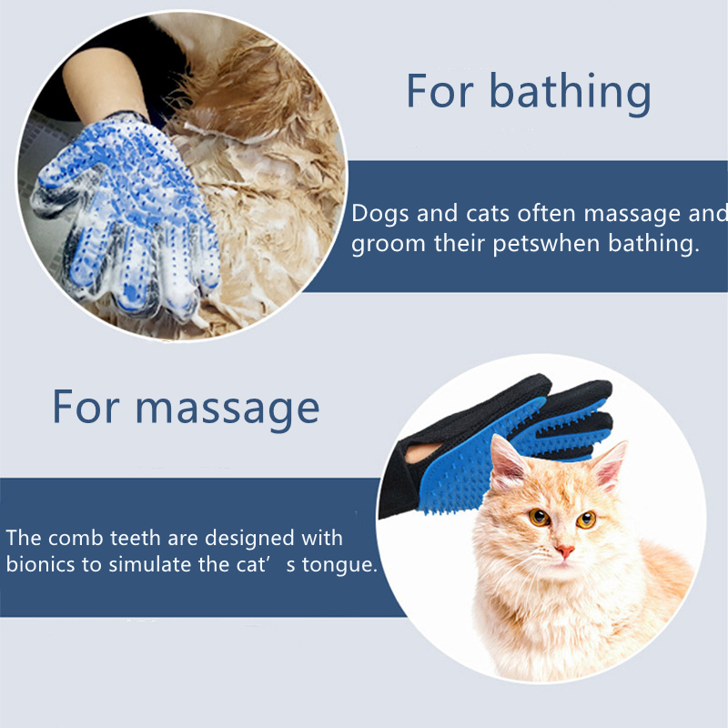 Katten En Honden Massage Handschoenen, Pet Grooming Handschoenen, Kat Haar Grooming, Milieuvriendelijk Siliconen Bad Borstel, dierbenodigdheden