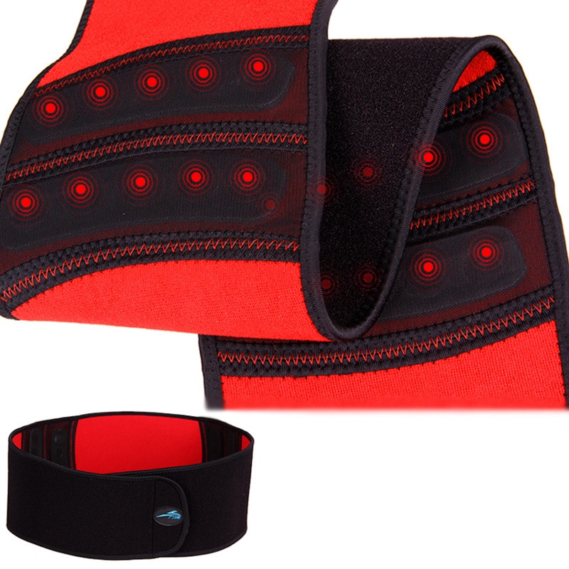 Turmalina magnetica terapia cintura brace auto calentamiento alivio de dolor de espalda cinturón ajustable soporte de cintura protector lumbar brace