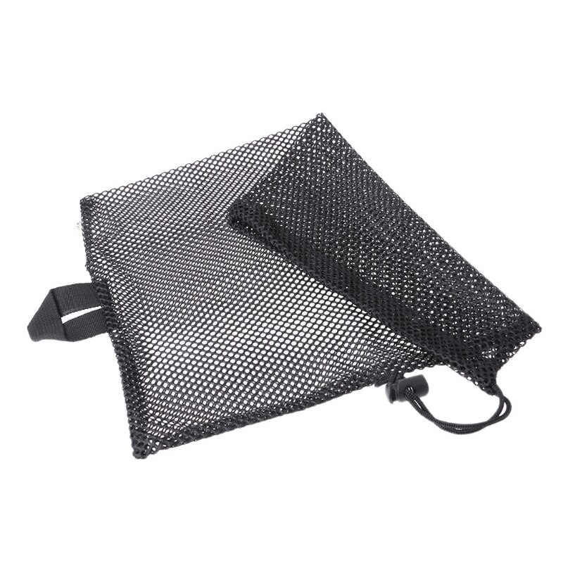 Bolsa de red de secado rápido para buceo, almacenamiento de aletas de Snorkel, deportes acuáticos, tipo cordón