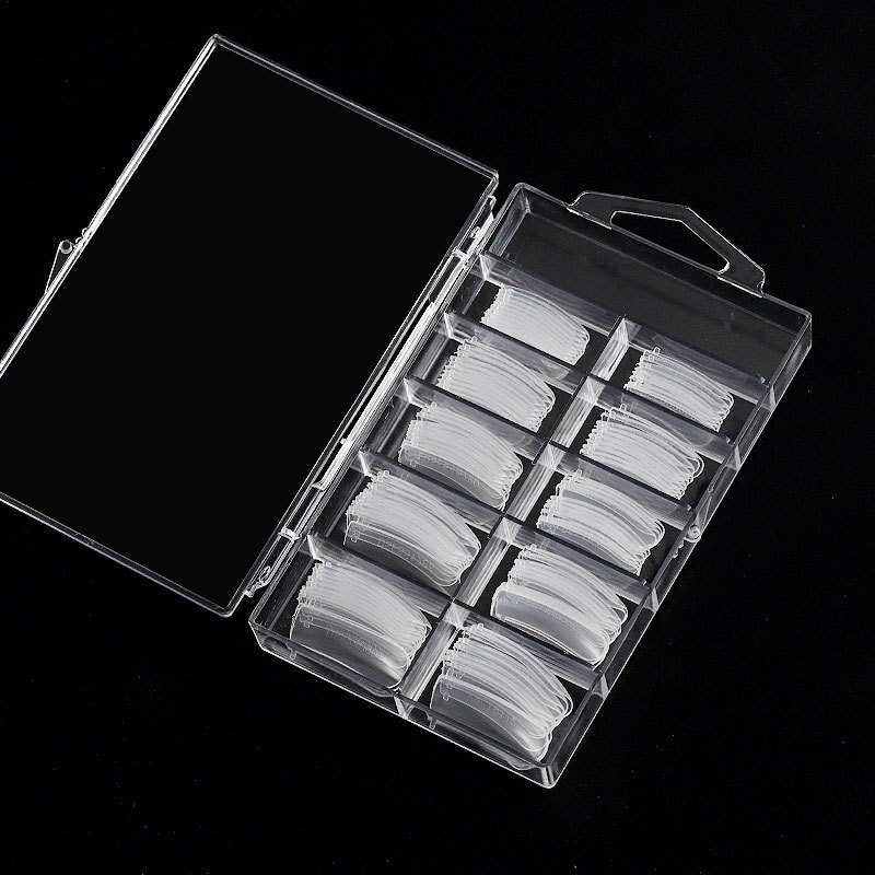 Moule pour Gel de construction rapide, 100 pièces/boîte, plateau sans papier, système d'ongles, pointes de couverture complètes, extensions d'ongles, moules supérieurs