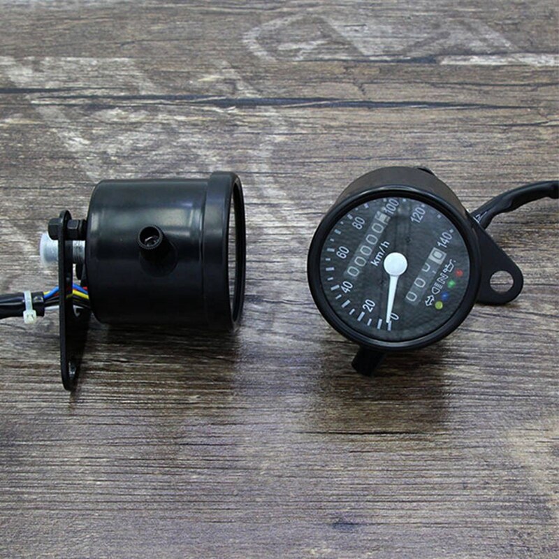Tacómetro Retro Vintage Universal para motocicleta con retroiluminación LED KM/H