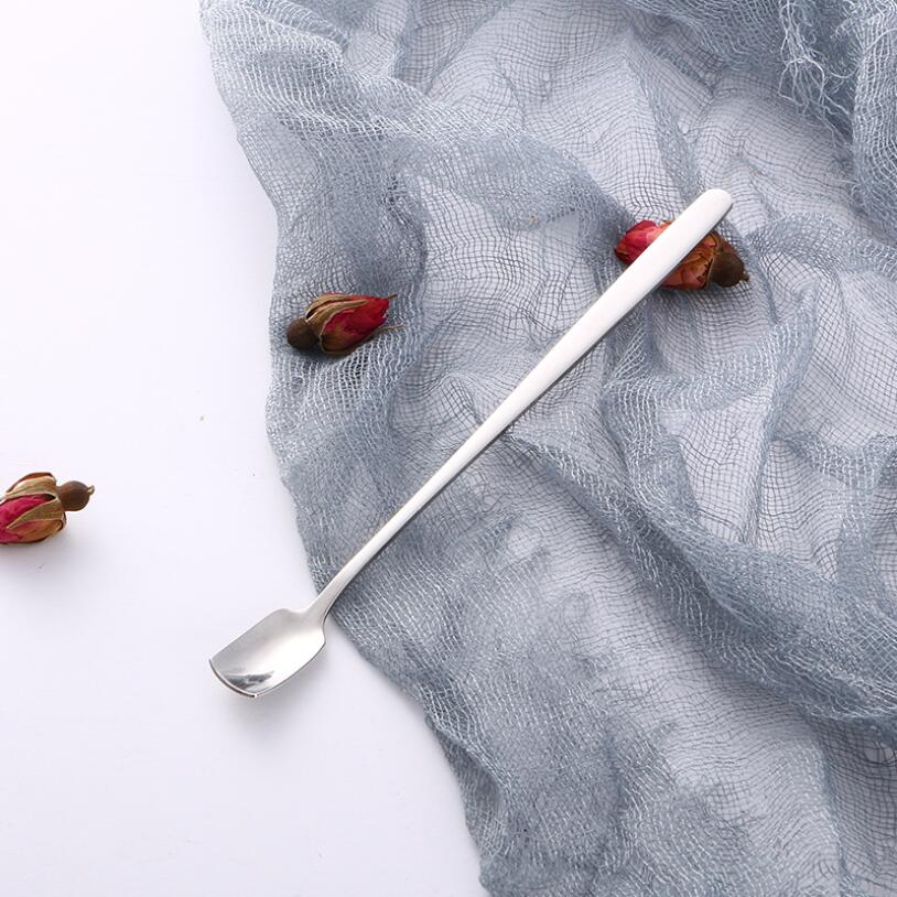 304 stainless steel tableware stirring coffee milk tea spoon dessert bar long ice spoon long handle honey spoons: 05