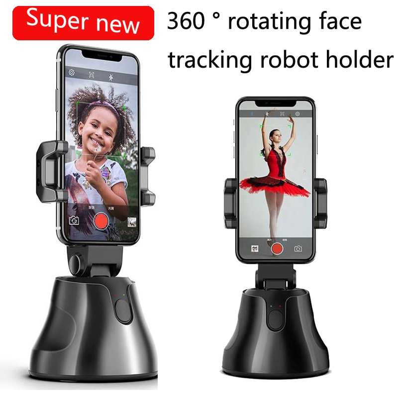Palo de Selfie para disparo inteligente, portátil, automático, con rotación de 360 °, dispositivo de seguimiento facial, soporte para teléfono con cámara vlog