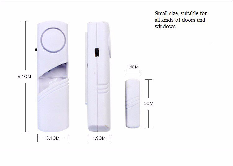 Wireless Magnetic sensor Door/Window entry alarm system loud alarm sound home security Burglar Alarm device