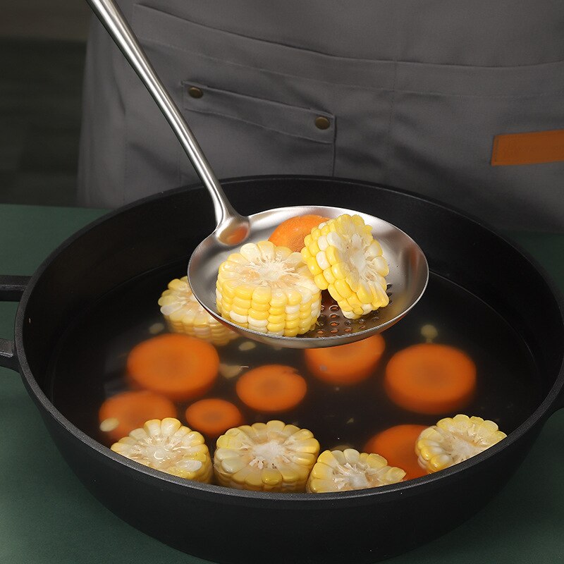 big long spatula shovel chef cooking cocina utensilios blade Kitchen Utensil Wooden Handle Stainless Steel Turner Soup Spoon wok