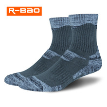 R-BAO 2Pairs/Lot Winter Thermal Ski Socks Men Women Sports Snowboard Socks Thermosocks Cycling Trekking Hiking Socks