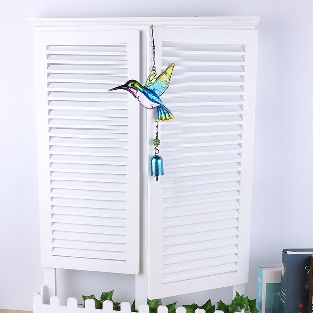 Art Craft Tuin Patio Deuropening Home Decor Opknoping Woonkamer Mobiele Hummingbird Dragonfly Romantische Balkon Wind Chime