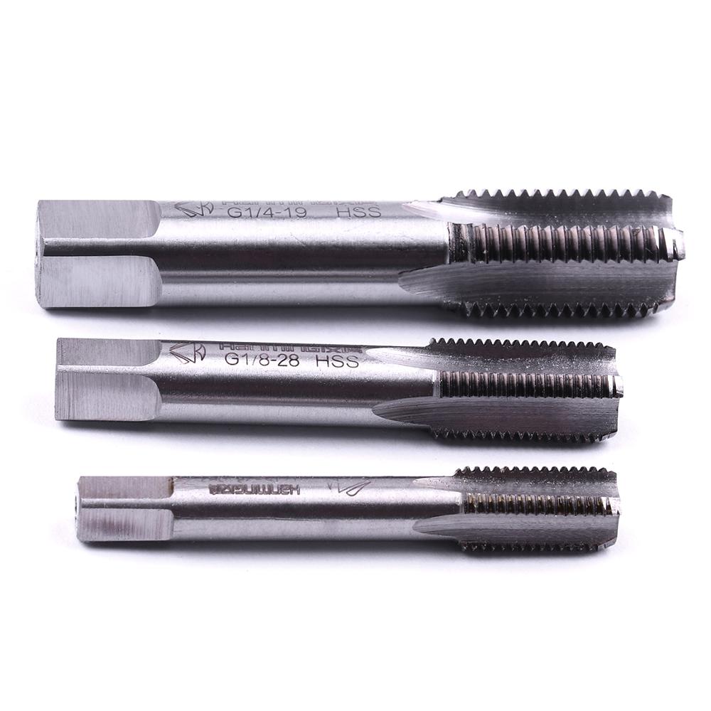 HSS Straight Flute Plug Tap Machine Drill Bits G1/4 1/8 1/16 UK US System