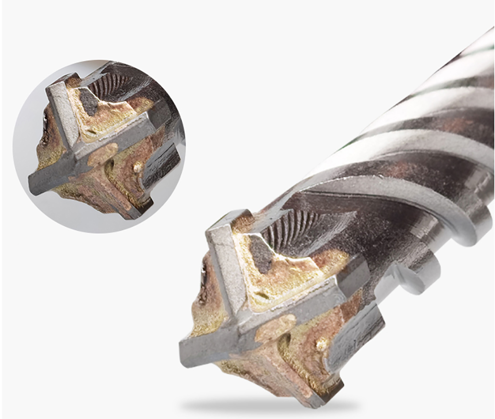 7pcs cross tungsten steel alloy sds-plus drill bit. For perforating concrete, stone, brick walls.