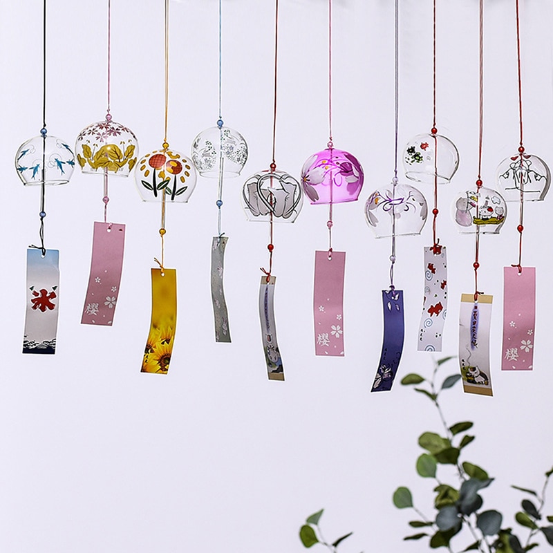 1pc vindklocka japan vindspel handgjorda glas furin spa kök kontorsinredning japansk rumsinredning för heminredningsfest