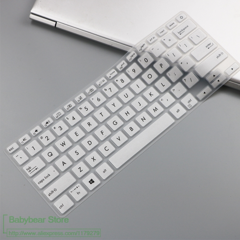 Silicone For Asus Vivobook S13 S330Un S330 S330Ua S330U Adol 13 13.3 Inch Laptop Keyboard Protective Keyboard Cover Protector: silver