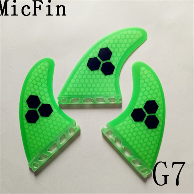 hotsales FCS G7 surf fins with fiberglass honeycomb for surfing size L 3pcs/set