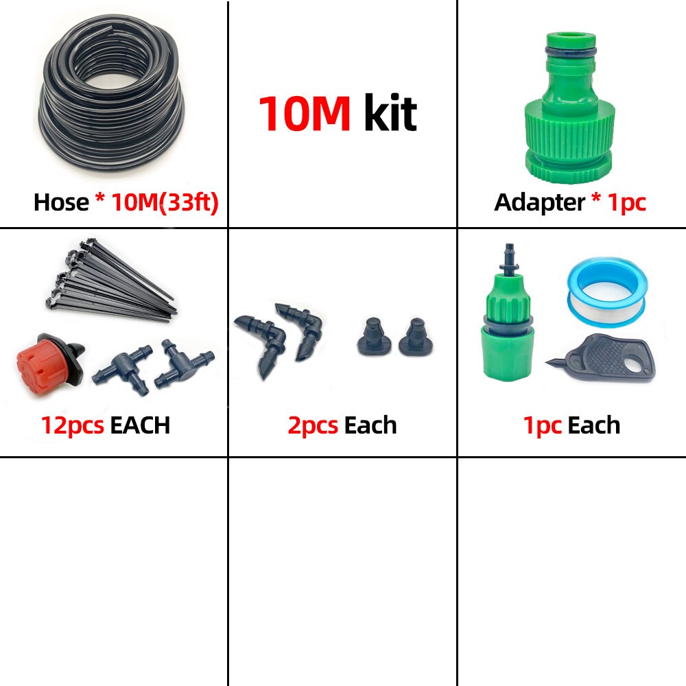 10M Smart Garden Watering System Automatic Drip Irrigation System Mirco Drip Plant Watering System 10M Watering Kits: 10m