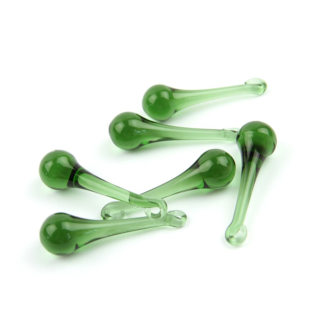 10Pcs Multicolor Regendruppels Kristallen Kroonluchter Onderdelen 20*80Mm Lamp Glas Opknoping Hangers Kralen Gordijn Accessoires