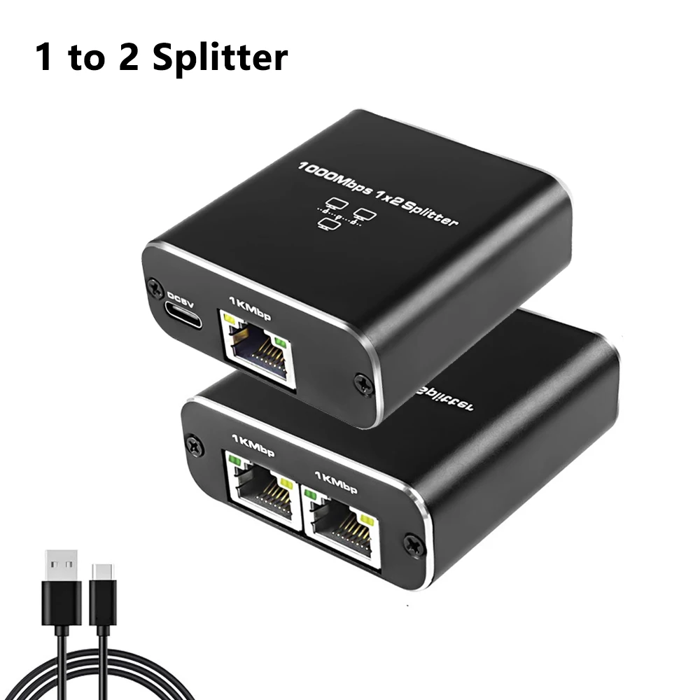 Gigabit 1000mbps rj45 divisor 1 a 2 3 4 adaptador ethernet lan conector interruptor de internet para pc portátil tv box roteador tv digital: Laranja