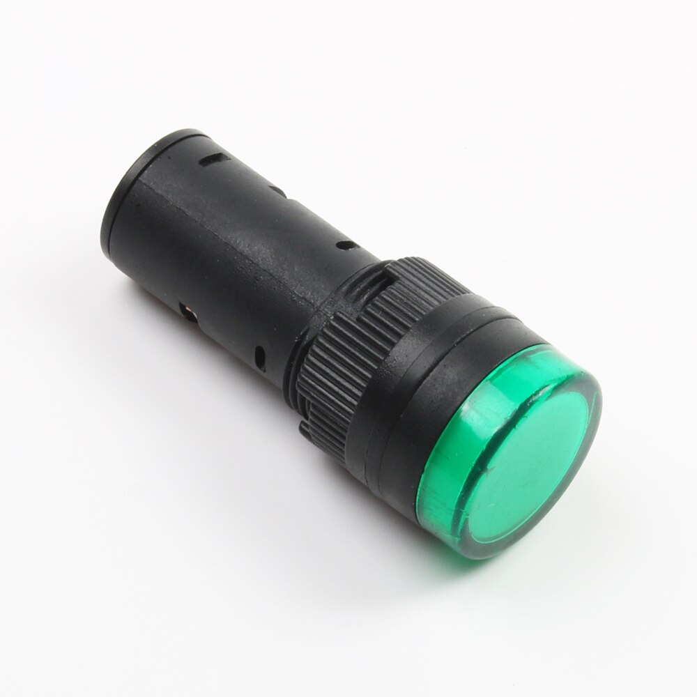 20pcs/lot LED indicator lamp dia 16mm AD16-16C LED signal light indicator AC220V DC12V 24V 36V Green