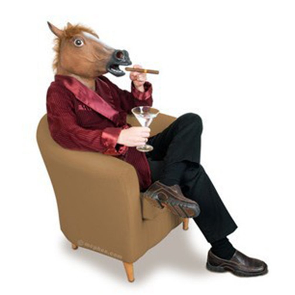 Halloween cos masker paardenkop masker