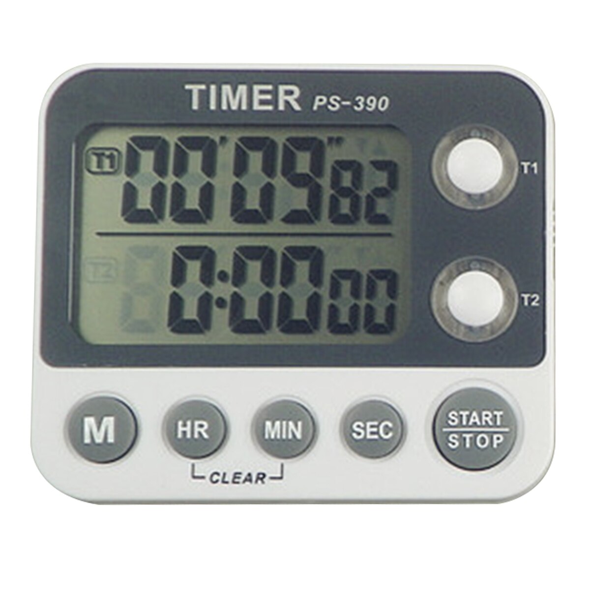 2.3inch LCD Screen Adjustable Volume Digital Kitchen Dual Timer Cooking Timer Stopwatch Loud Alarm Count-Up & Count Down Timer