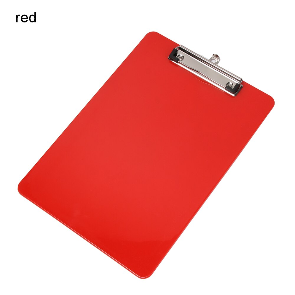 Plastic Writing board clamp A4 pad plate clip hanging board clip Storage files Clip Folder Board office stationery: Red