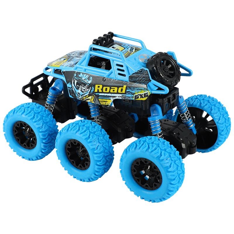 Six Wheel Backswing Climbing Car Toy Six-Wheel Drive Alloy Cross Country Climbing Toy Car Blue