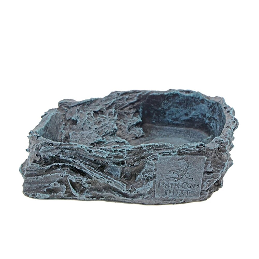 Saim Turtle Feeding Plate Reptile Feeding Bowl Crawler Pet Feeding Round Bowl Feeder Dish for Turtle Tortoise Clamping Pet Feed