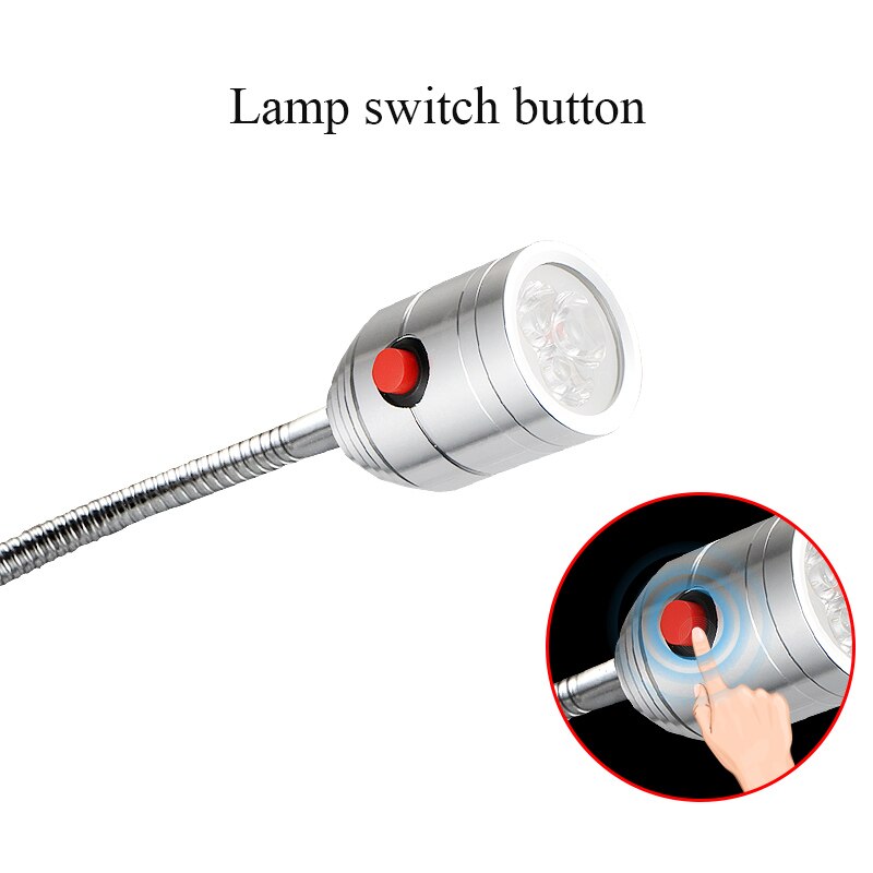 24V 220V LED CNC Machine Light Long Arm Hose Household Micro-machine Tool Work Light Gooseneck Lamp