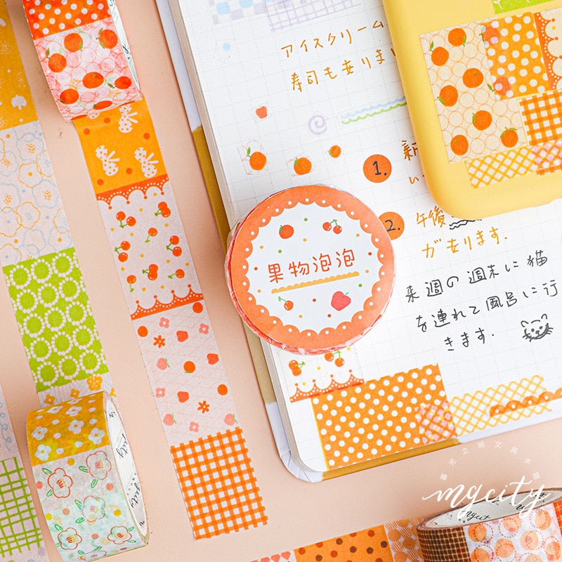 Koreansk sød frisk maskering washi tape diy dekorativt tape til dagbog scrapbooking dekoration kawaii papirvarer