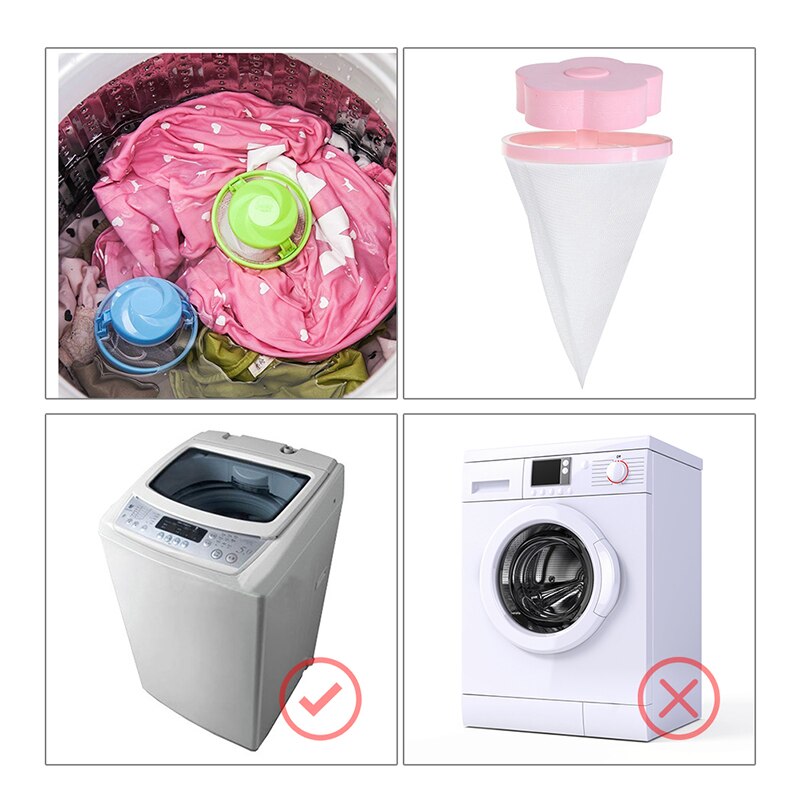 Reusable Washing Machine Lint Filter Bag Floating Pet Fur Hair Catcher Laundry Cleaning Mesh Bag Dirty Fiber Collect in stock