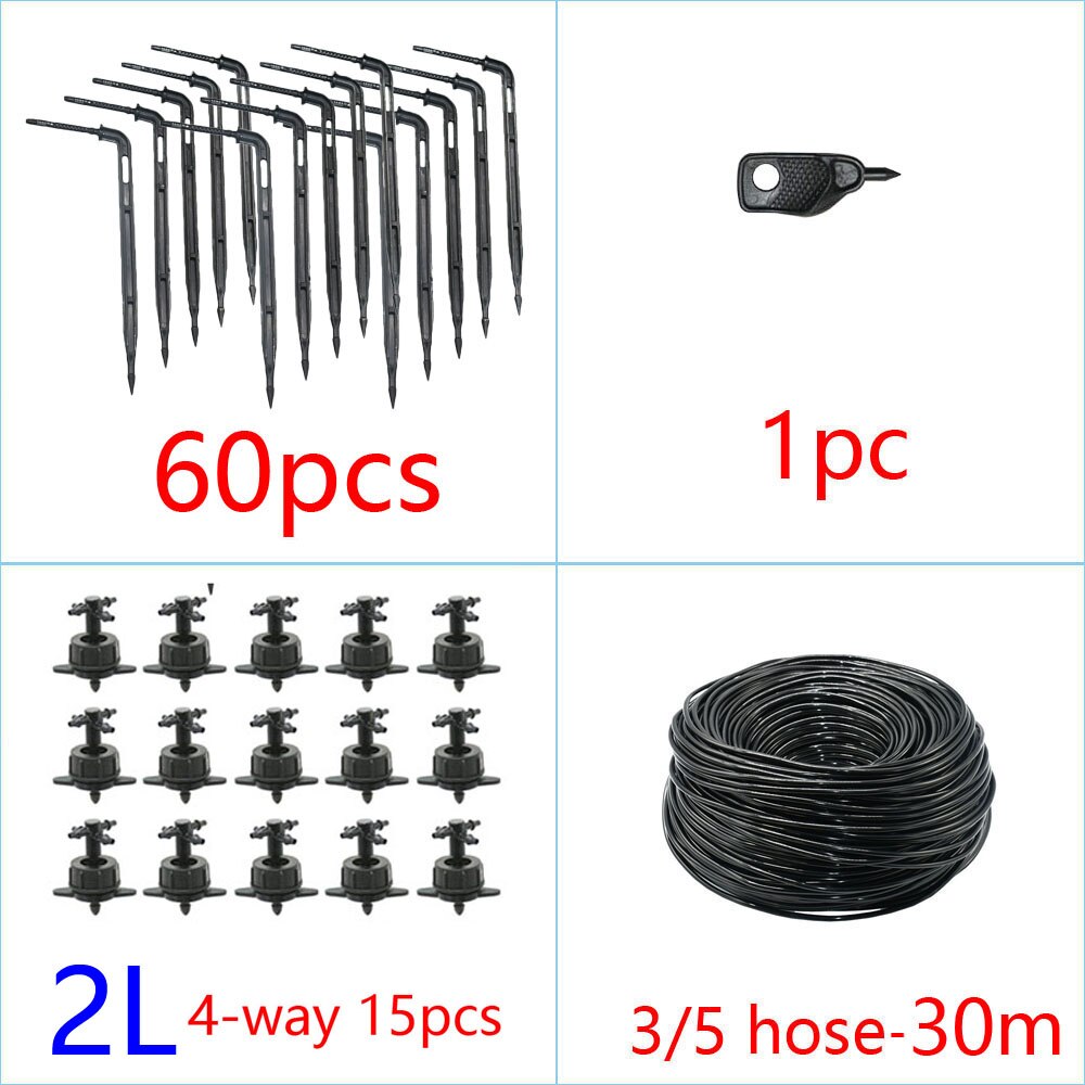 2L 4L 8L/H Garden Micro Drip System 4-Way Emitter Watering Irrigation 3/5mm Arrow Dropper for Potted Bonsai Greenhouse