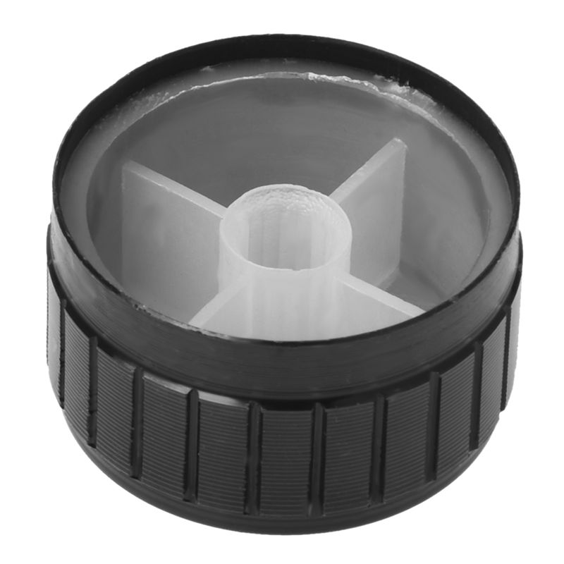 Svart aluminiumslegering volumkontroll forsterker knott hjul 3 x 1.7cm ( d * h) bass tone knott potensjonsmåler knotter lokk
