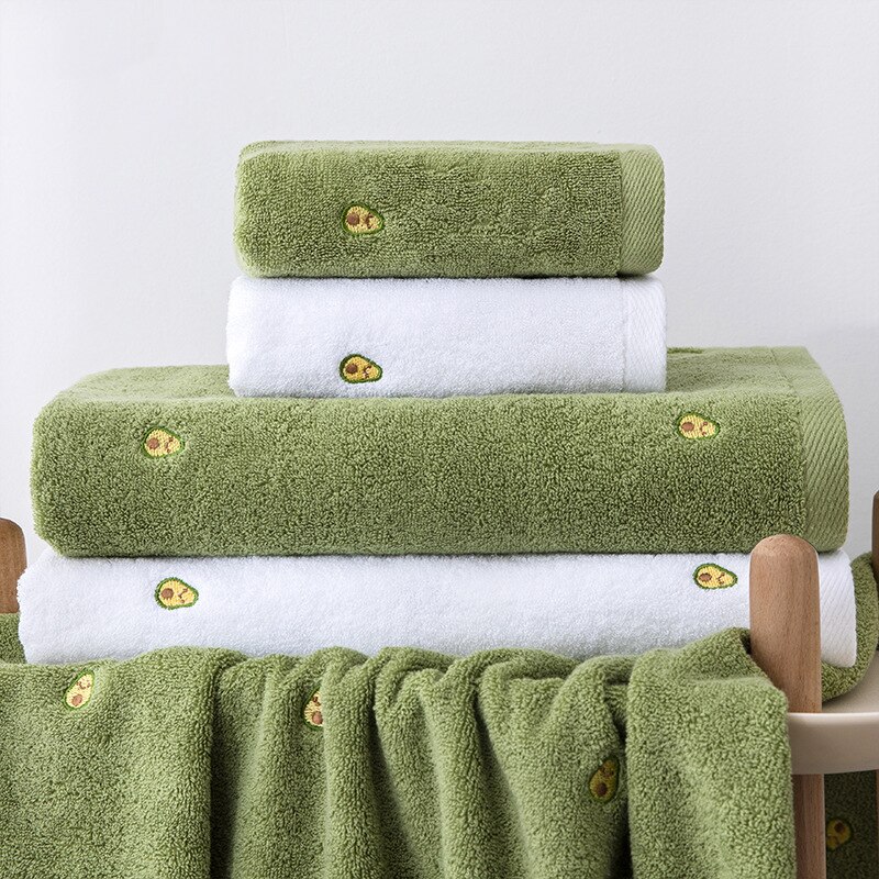 Microfiber Handdoek Voor Thuis Avocado Geborduurde Handdoeken Toallas De Baño 70X140Cm Sauna Handdoeken Serviette De Bain