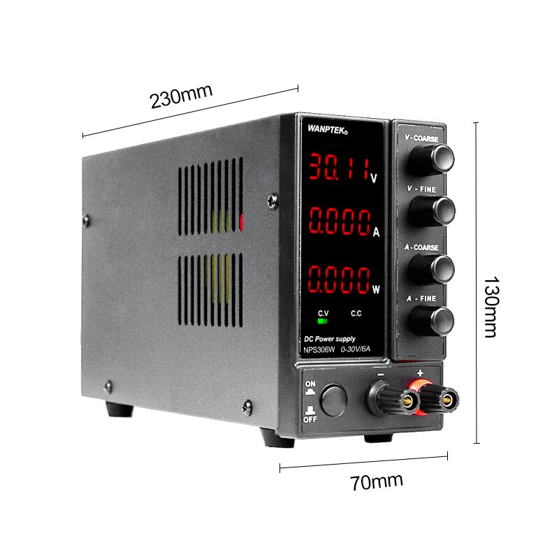 bench dc power supply adjustable 30V 5A 6A four digit lcd display VARIABLE switching power supply source ac 110v 220v 300w 360w