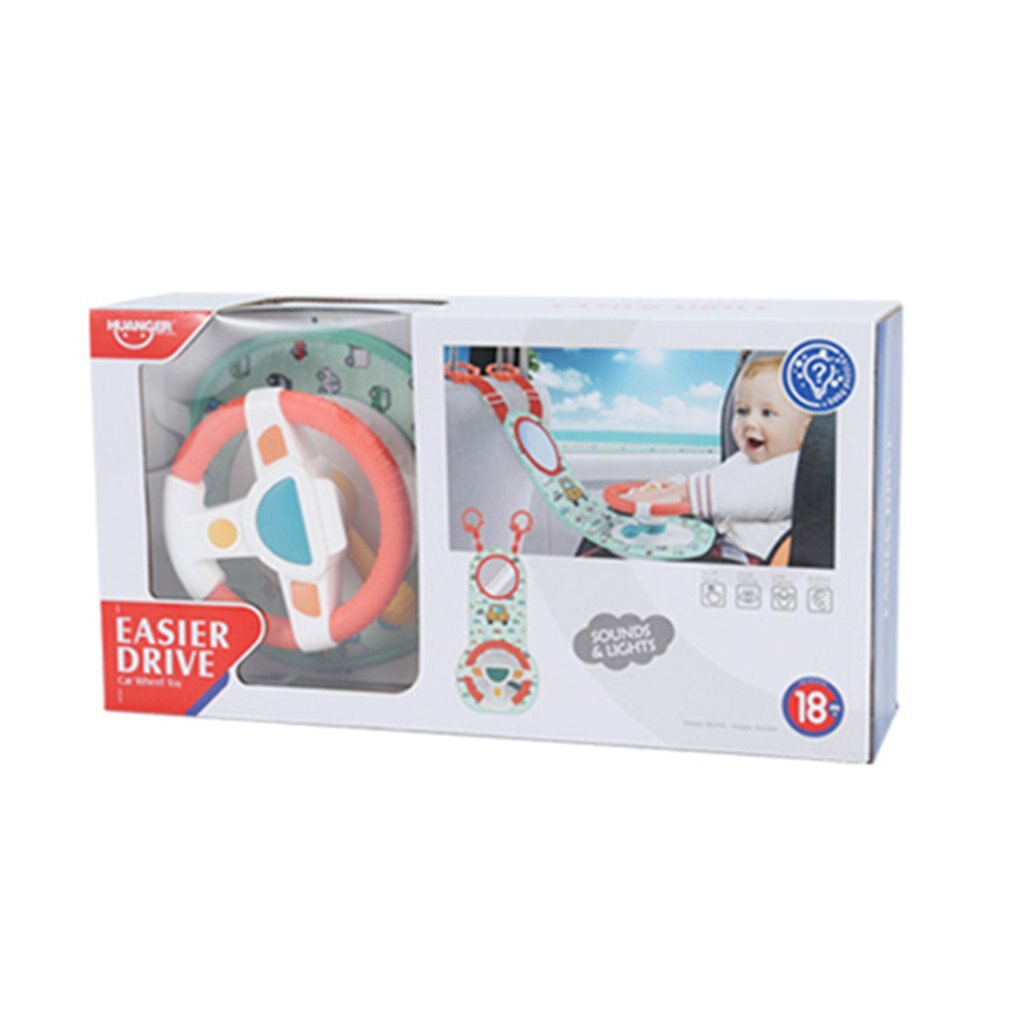 Baby Car Back Seat Steering Wheel Infant Driving Wheel Eletric Simulation Toy With Light Sound For Infant Boys Girls Toddlers