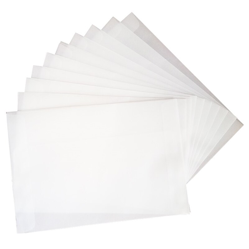 100Pcs/Lot Blank Translucent Vellum Envelopes Diy Multifunction Card Envelope: Default Title