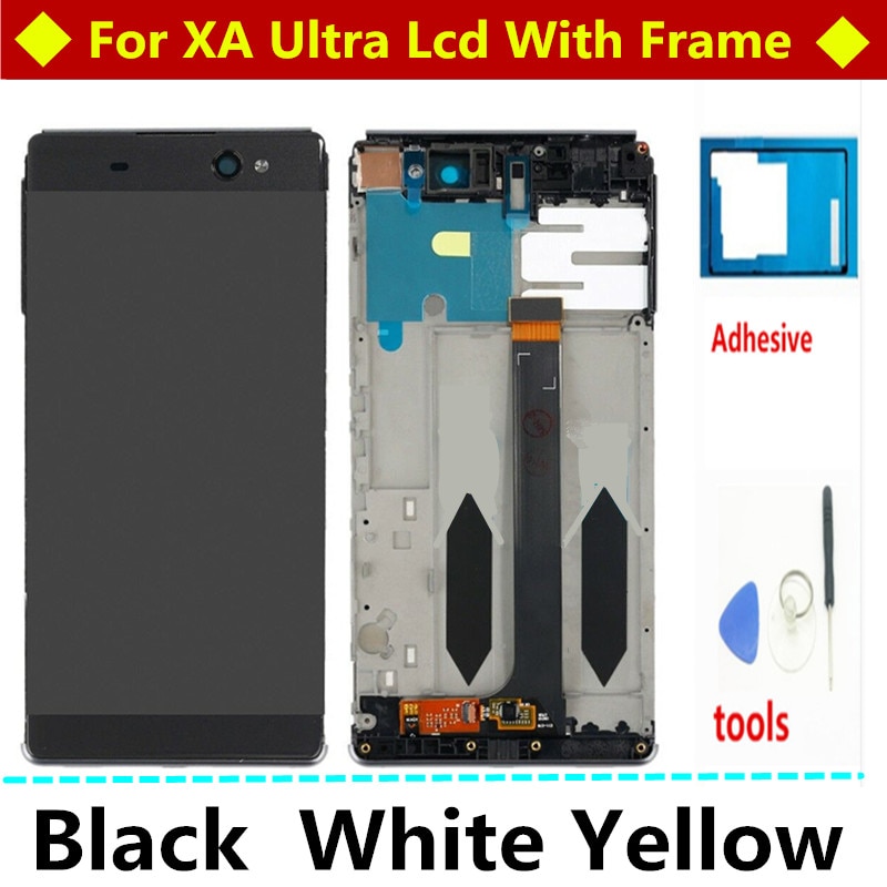 Voor Sony Xperia Xa C6 Ultra Lcd F3211 F3212 F3215 F3216 F3213 Lcd Touch Screen Digitizer Frame Vervanging Xa ultra Lcd