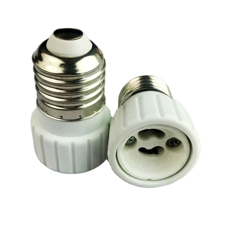 1 stk  e27 til gu10 keramikk lampeholder adapter brannsikkert materiale lampeholder omformere stikkontakt lyspære utgangspunkt til hjemmet