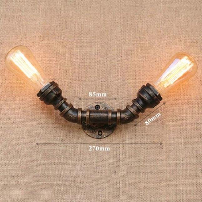 retro Industrie Zauberstab Lampe Jahrgang eisen rost Wasser rohr Lampen E27 Dachgeschoss Licht Überzogene Innen Beleuchtung Hause schlafzimmer Restaurant Deko: F