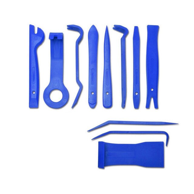 DIY Auto Car Pry Repair Tool Kit Radio Panel Interior Door Clip Panel Pry Tool Trim Dashboard Removal Opening Tool Set: 11 pcs with opp bag