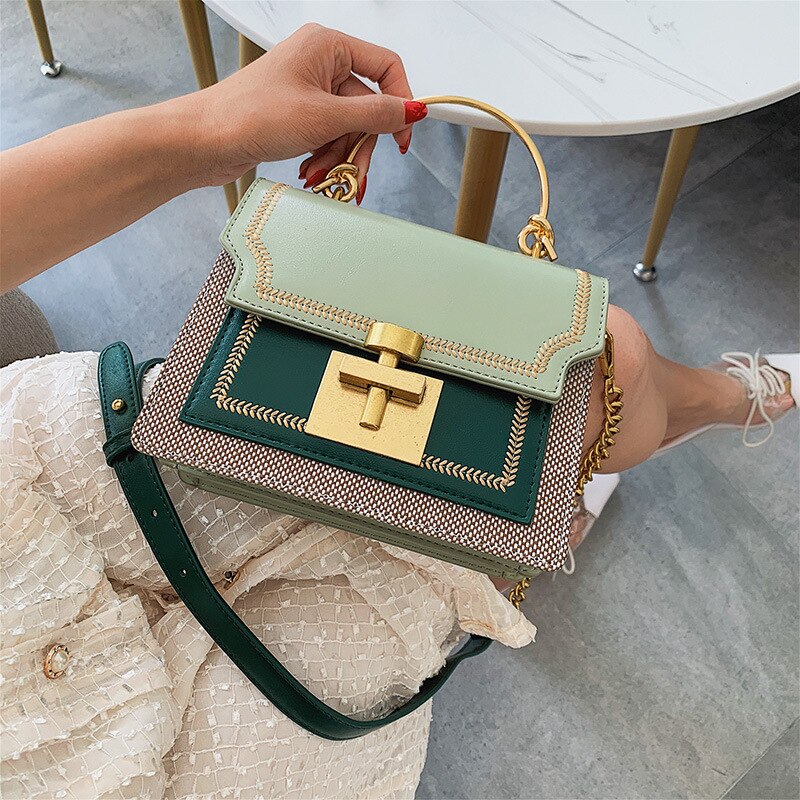 Crossbody väska för kvinnor läder små handväskor för flickor sac a main femme axel plånböcker och väskor rem kedja
