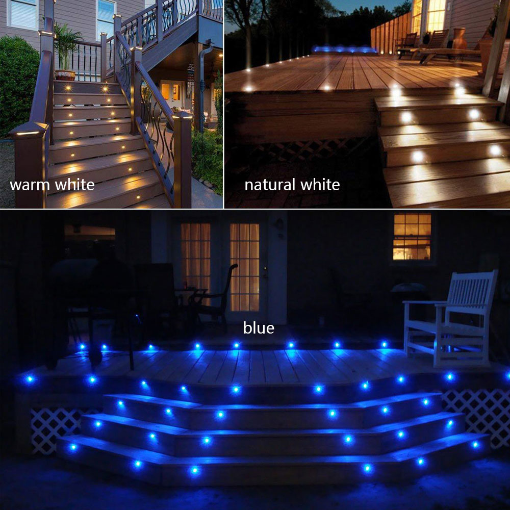 LED Deck Licht Bausatz DC 12V Wasserdicht Unterirdischen licht 2835 Edelstahl Einbau Garten Lampen Treppen draussen LED-strahler
