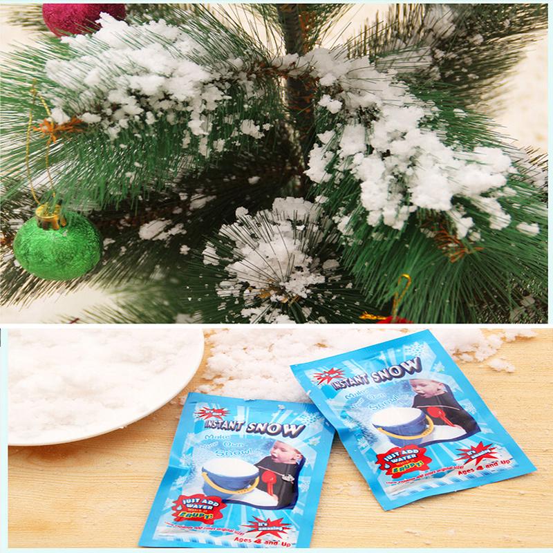 DIY Make Your Own Snow Novel Snowflake Absorbant Instant Snow Man-made Artificial Snow Powder Christmas Decoration