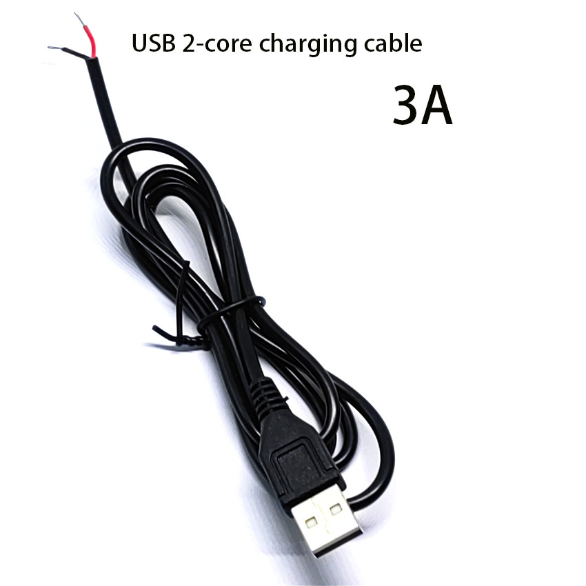 5V USB 2.0 2 Pin 2 Wire diy usb Male Jack Connector Cable Power Charge Extension Cable Cord 0.3m/1m/2m Connector Adapter: T-branch Connector