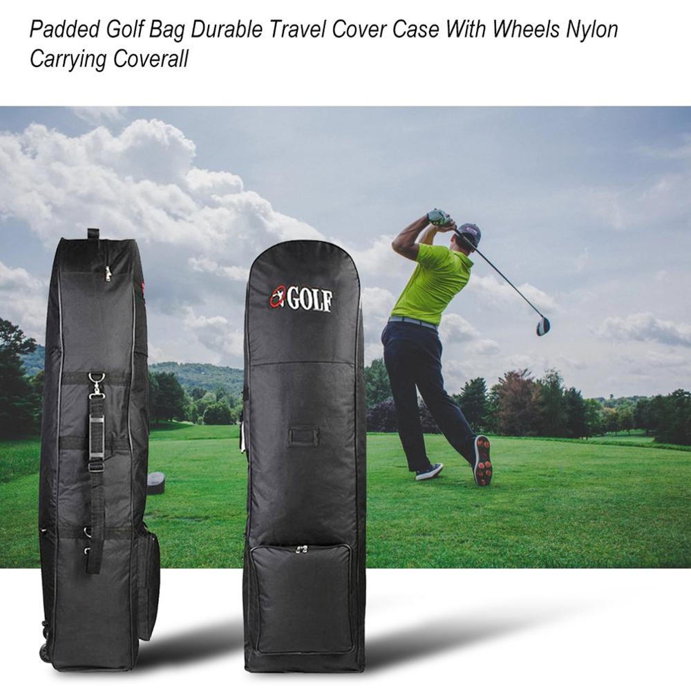 Golf laukku matkailu ilmailu pyörillä suurikapasiteettinen mailan kansi taitettava kevyt nailon lentokone matkustava pallo laukut