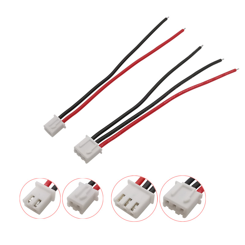 10 Stuks Jst Xh 2.54Mm Pitch 2/3 Pin Pluggen 1/2S Balancer Kabel Rc Lipo Batterij Balans Oplader Stekker Connector Siliconen Draad 22awg