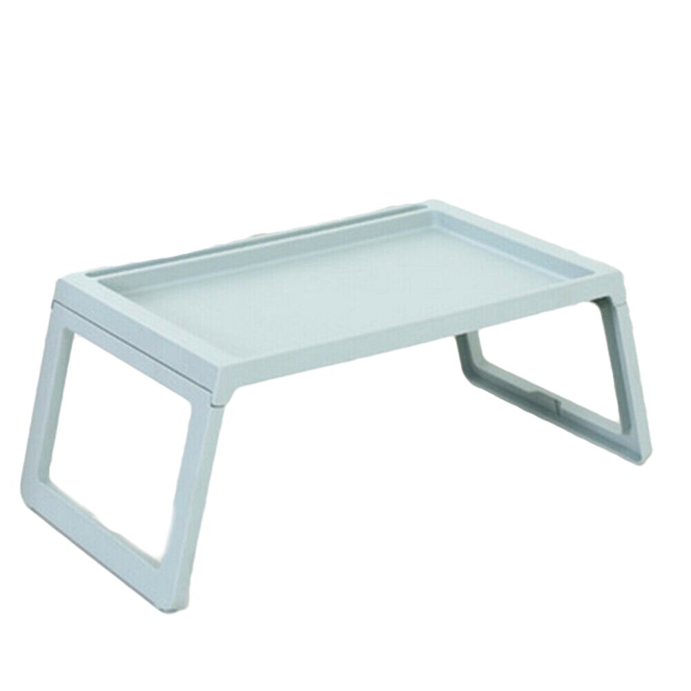 Portable laptop desk, folding bed tray stand breakfast table home dorm room: Blue