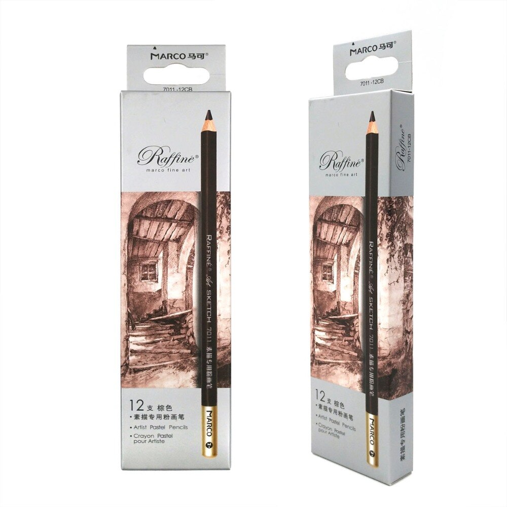 Marco Raffine Sketch Drawing Pencils Set 9B 8B 7B 6B 5B 4B 3B 2B B HB H 2H 3H Standard Pencil for Sketching Office School
