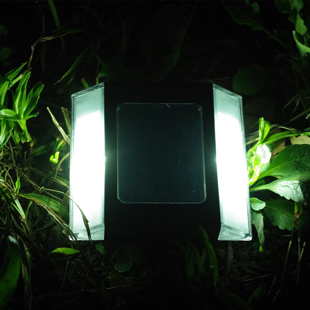Rustfrit stål solcelledrevet 2 led spike lampe vandtæt udendørs vej dock sti jord lys trapper indkørsel landskab lys