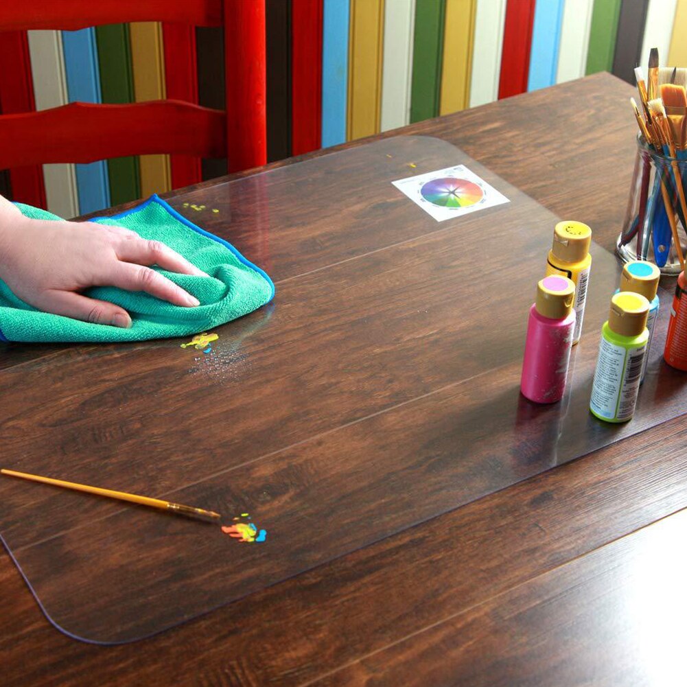 35 tommer pvc gennemsigtig vandtæt bordmåtte stor størrelse dækkeserviet børn puslespil legetøj bordunderlag passer på bordet 90 x 40cm