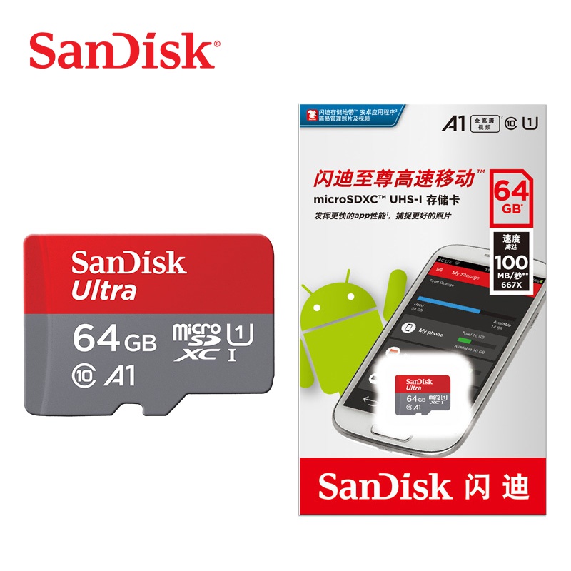 Original SanDisk memory card micro sd 128GB 64GB 32GB 16GB TF usb stick micro sd 8GB/48MB/s class10 micro sd cards